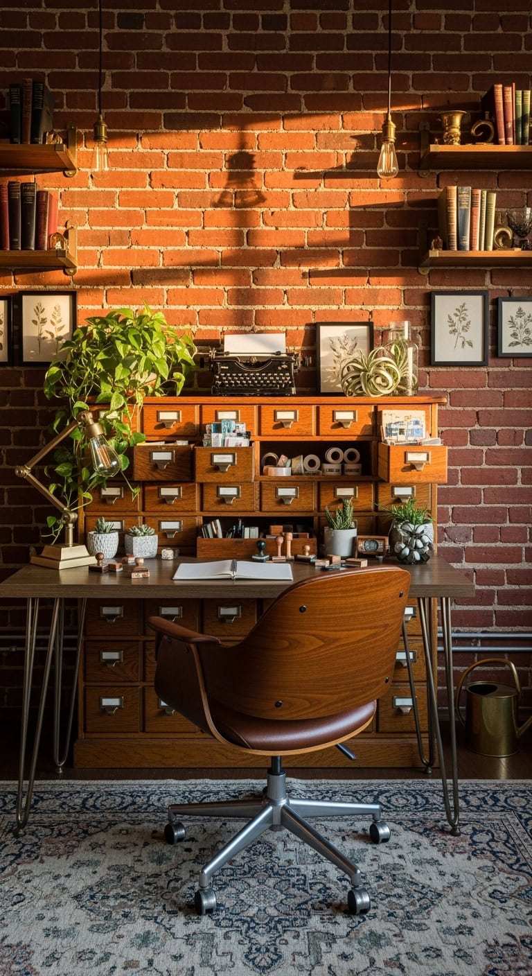 vintage dark functional eclectic