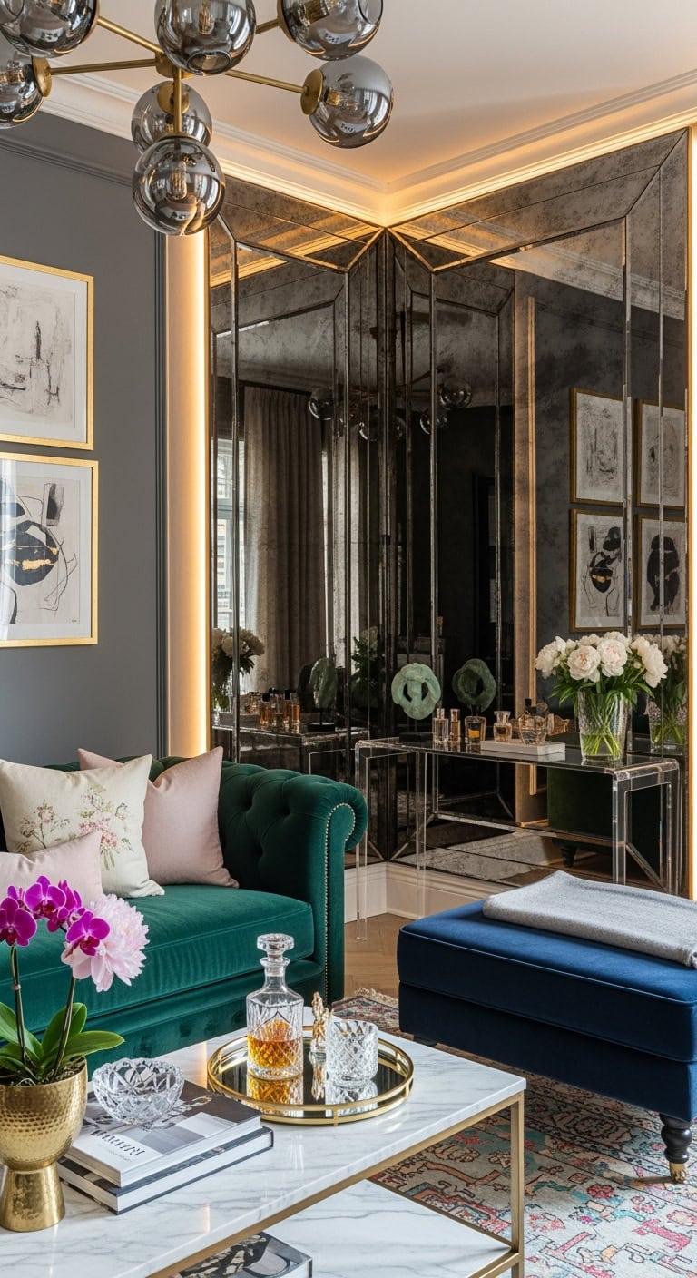 luxurious reflective illuminated balanced