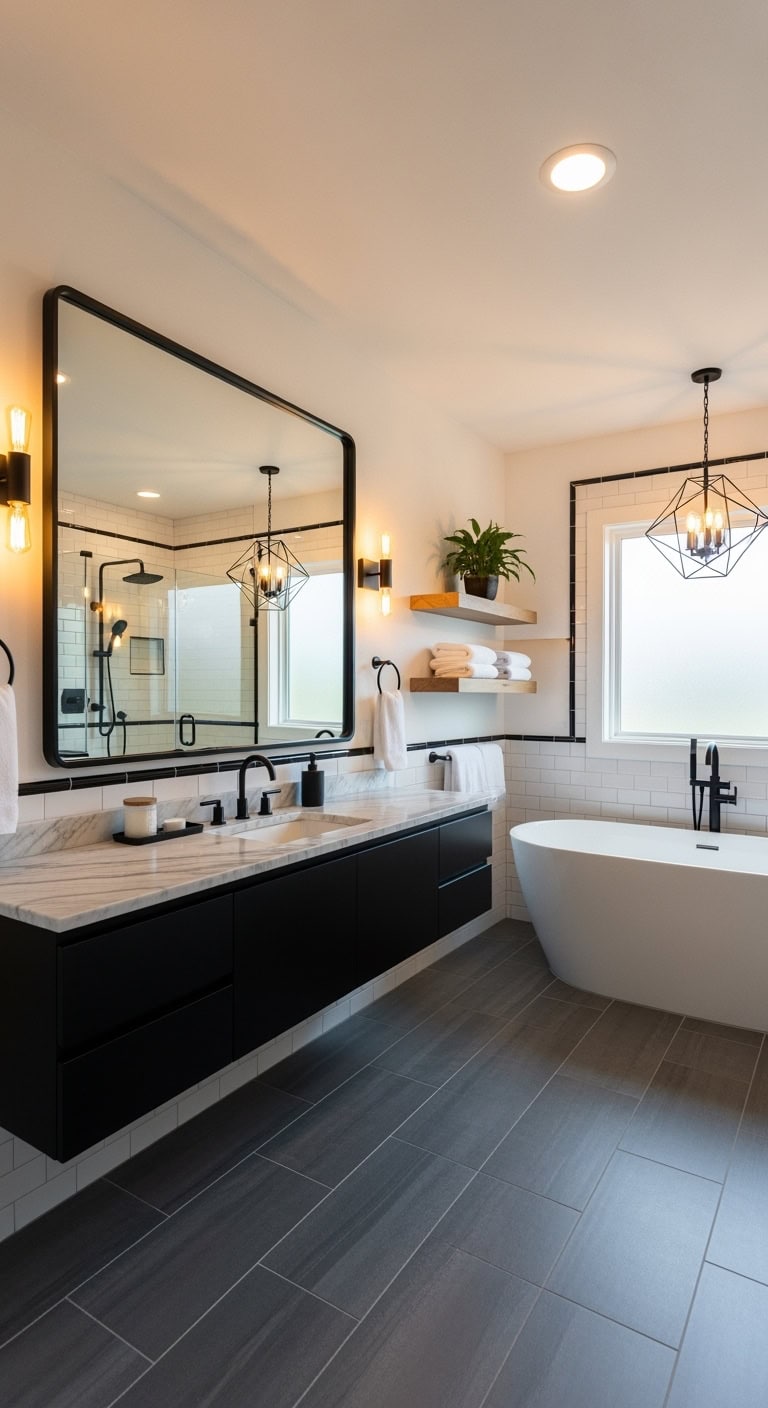 bold black bathroom brilliance