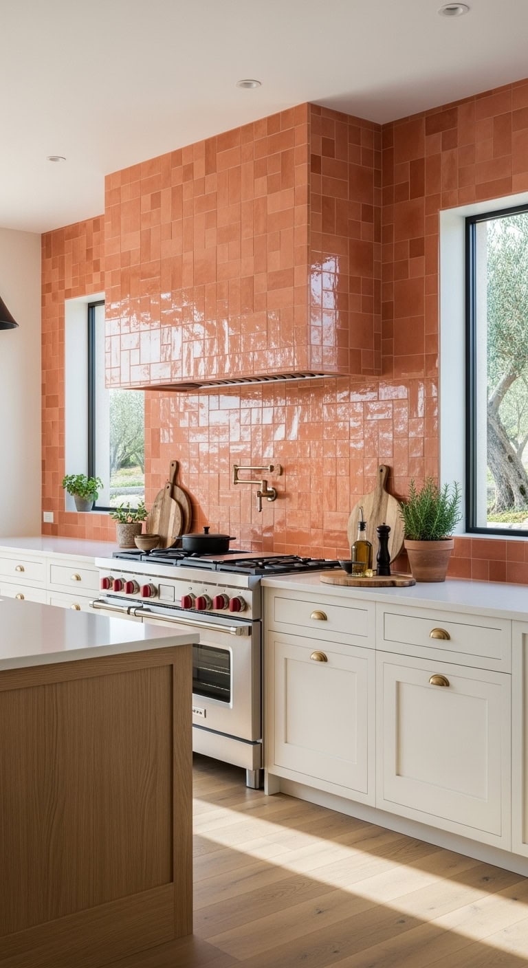 inviting mediterranean villa inspired kitchen backsplash