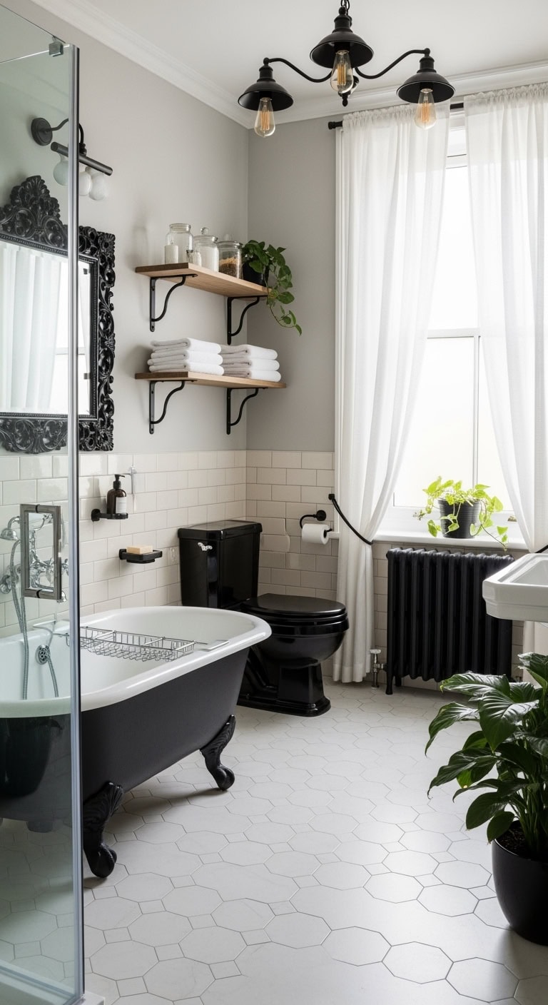 vintage cast iron luxury bathroom