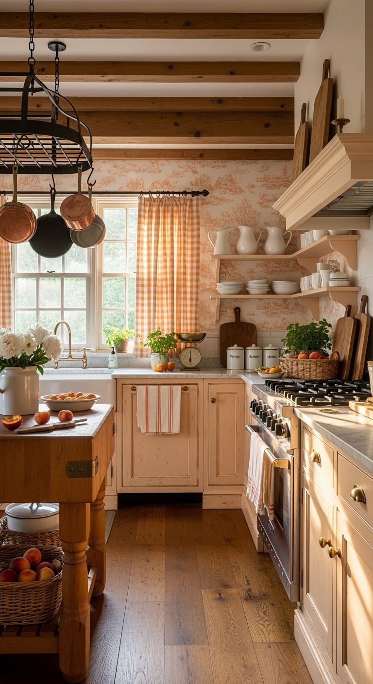 peachy rustic french elegance