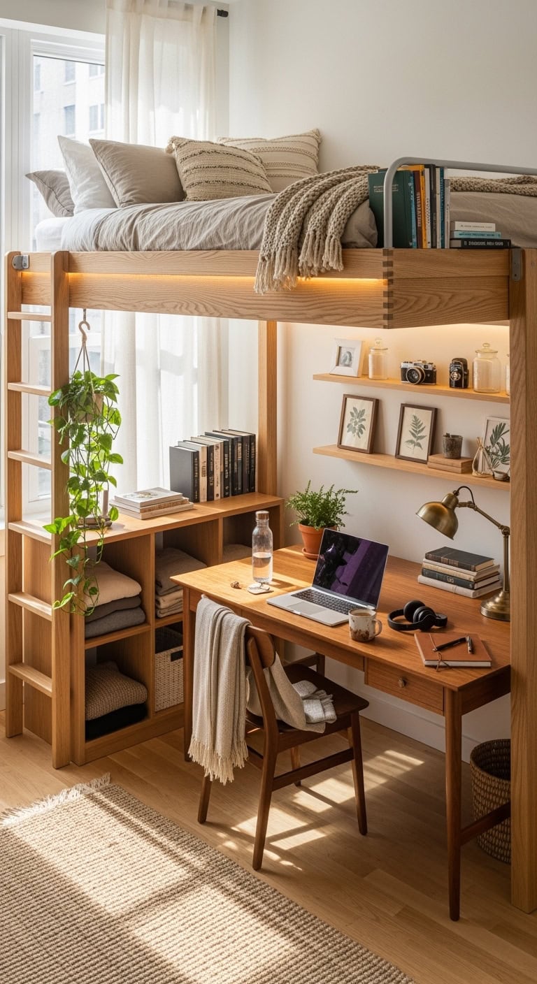 versatile transformative space maximizing lofted bed platform
