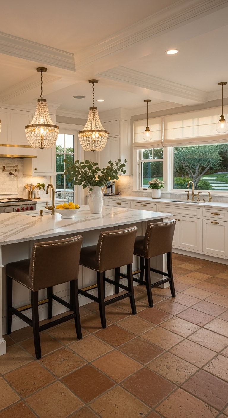 old money luxury terracotta kitchen elegance