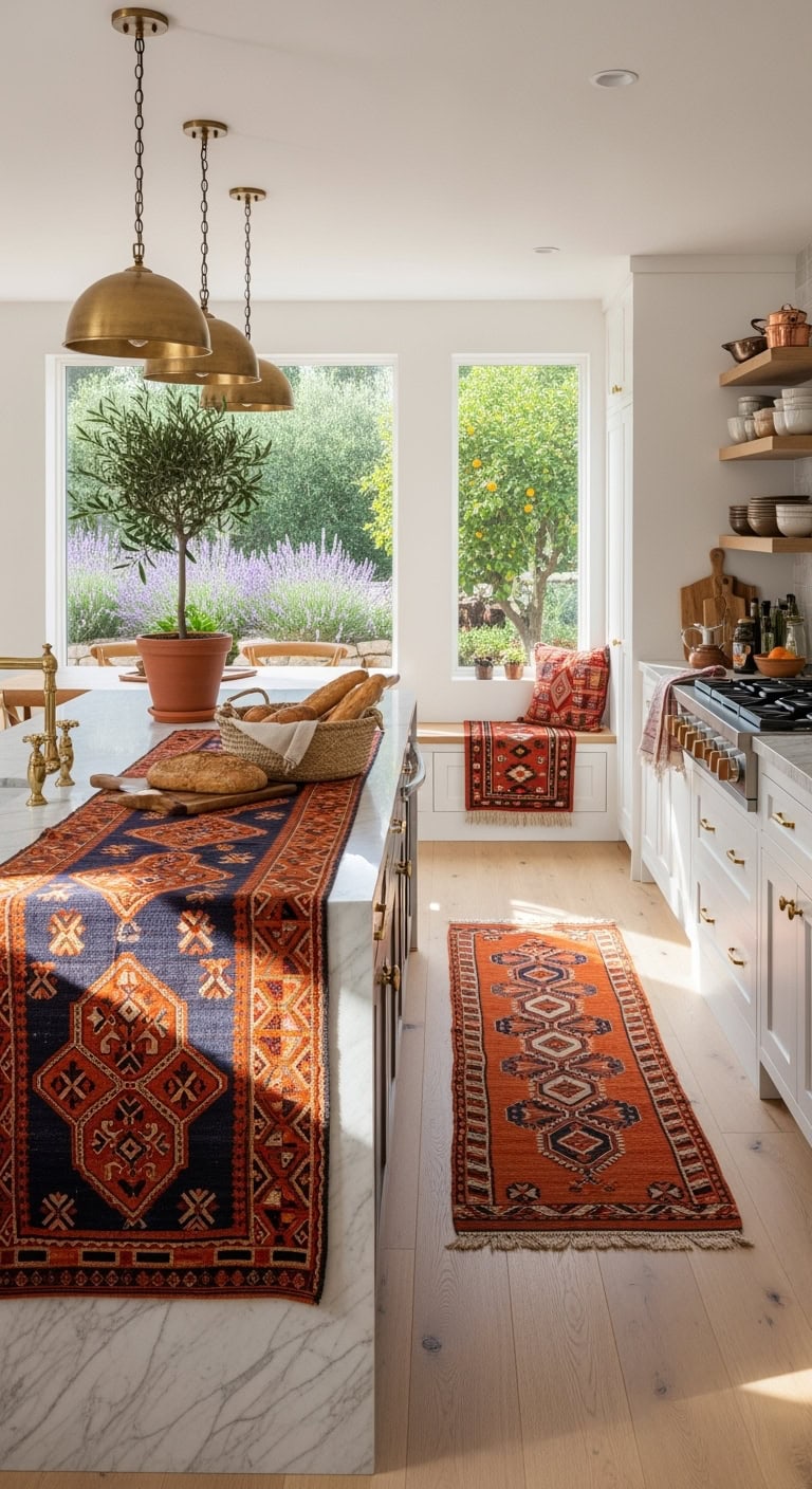 worldly personality packed global textile floor runners