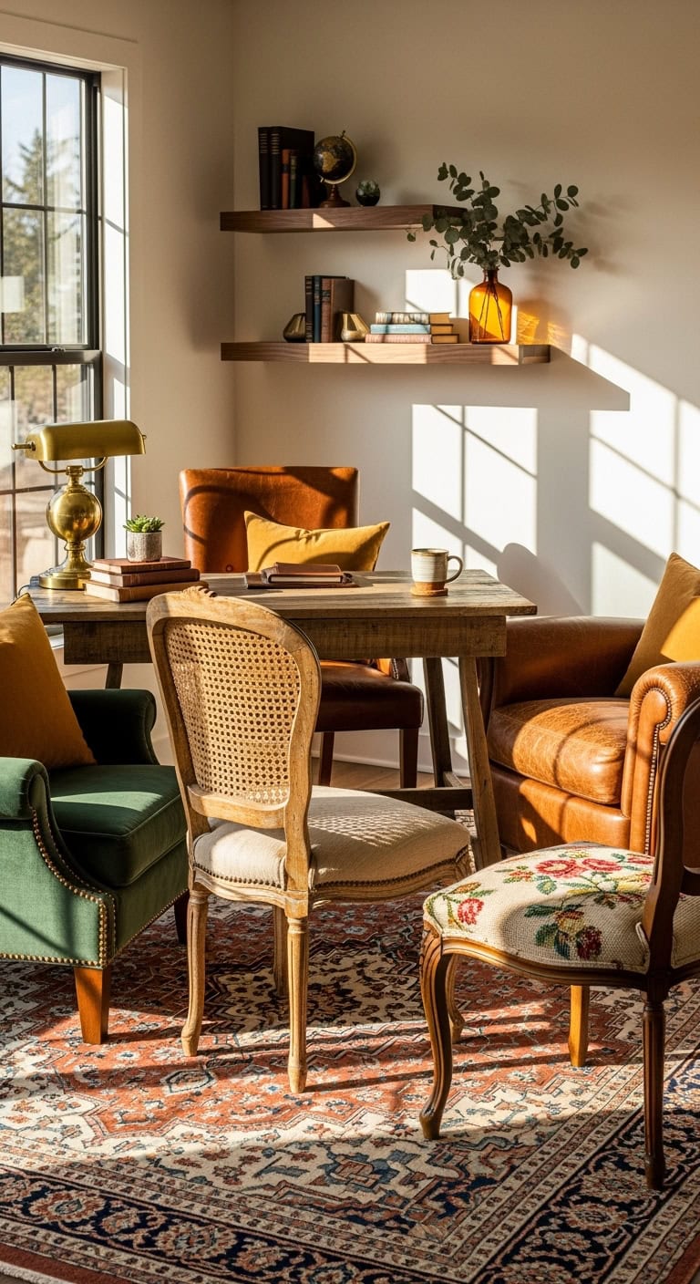 eclectic vintage chair coordination magic