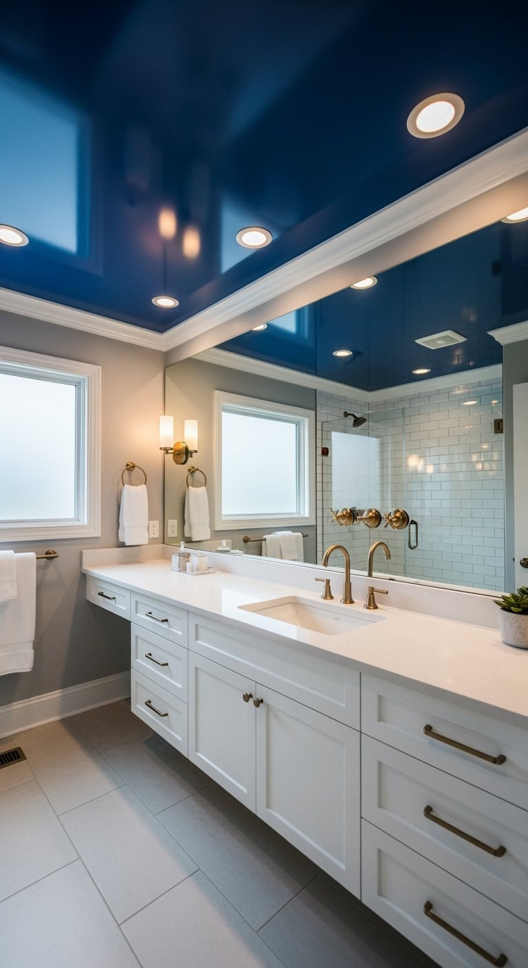 moody sophisticated bathroom retreat treatment