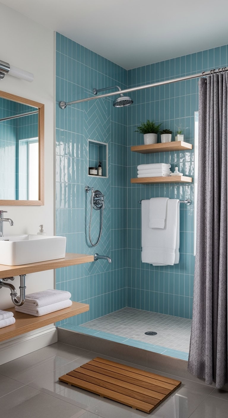 calming ocean inspired bathroom design