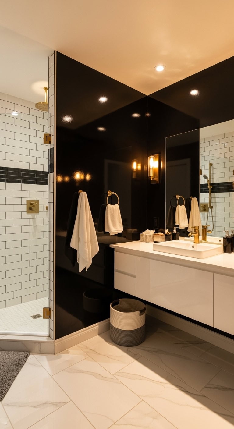 dramatic optical illusion bathroom reflection