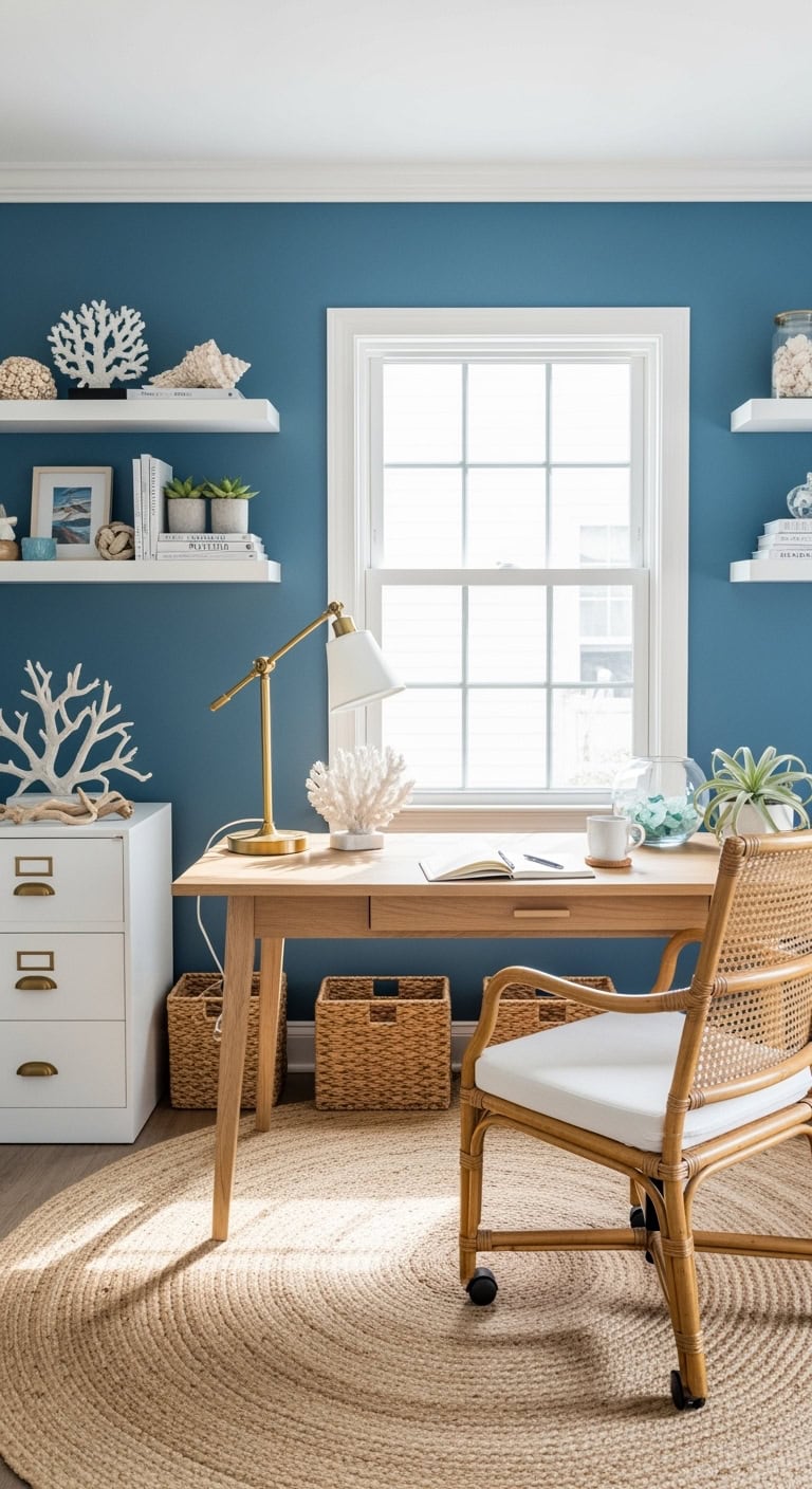 coastal calm professional blue white retreat