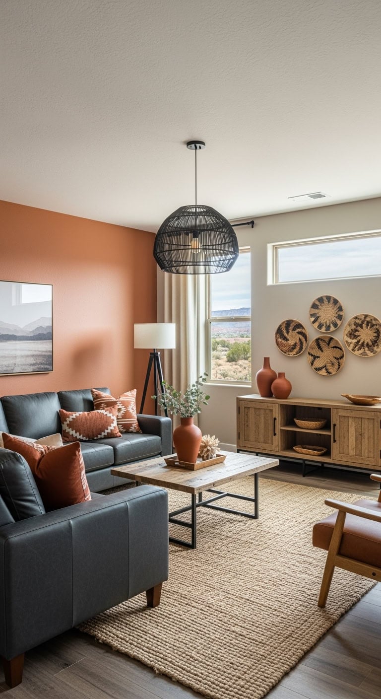 southwestern black sectional styling