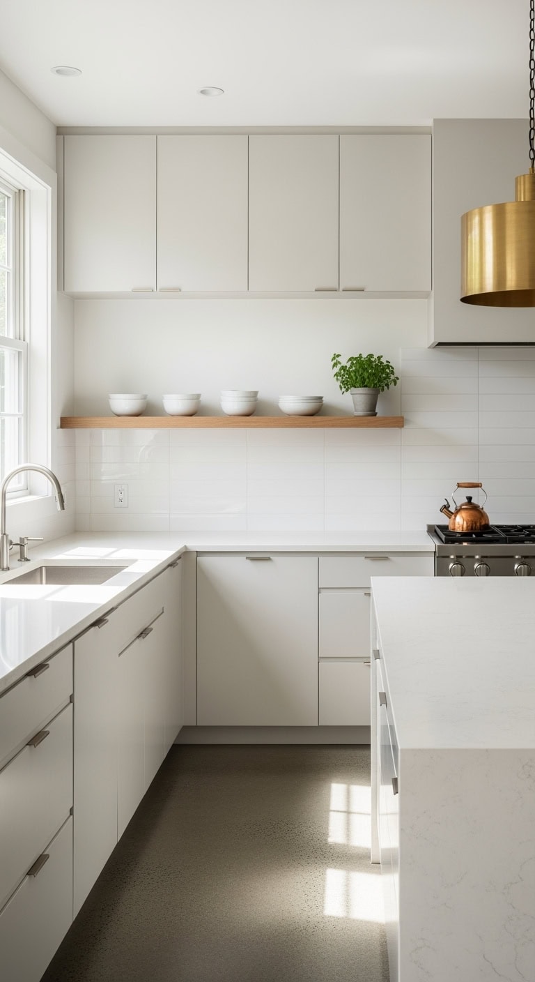 minimalist cream countertop elegance