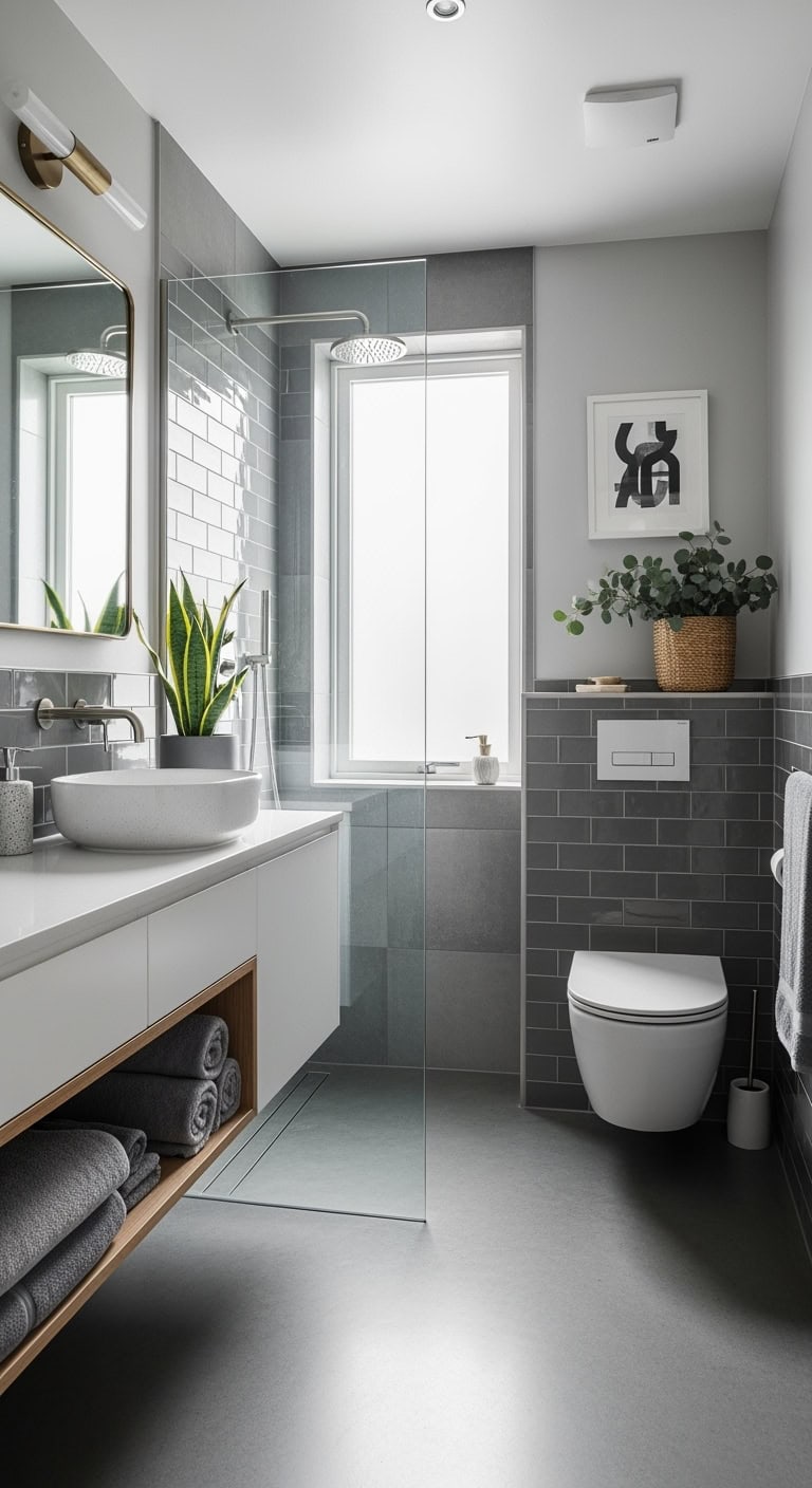minimalist monochrome bathroom sophistication