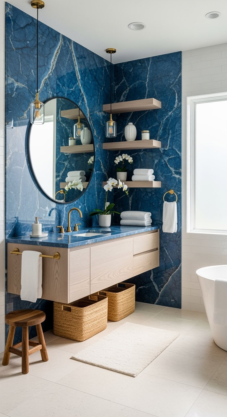 coastal serene textural backsplash retreat