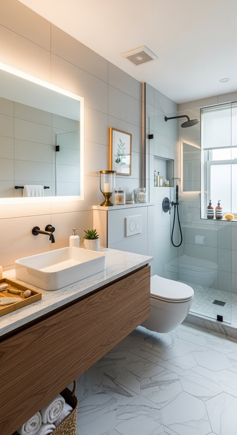 flattering glow up bathroom vanity lighting