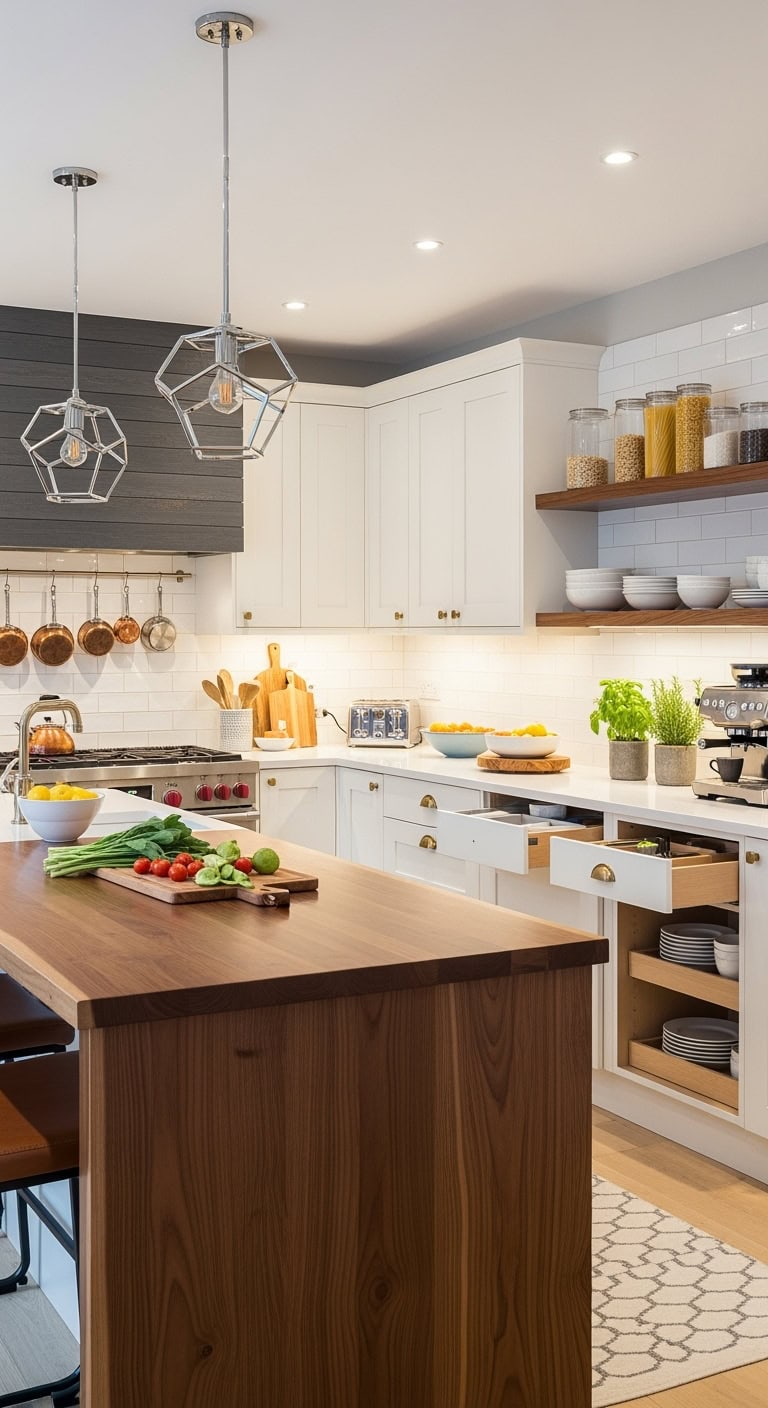 white and timber elegance