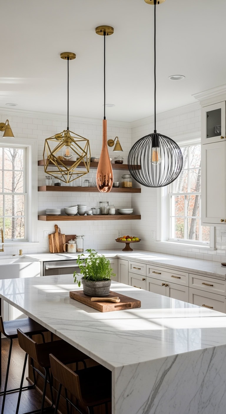 sculptural functional pendant light clusters