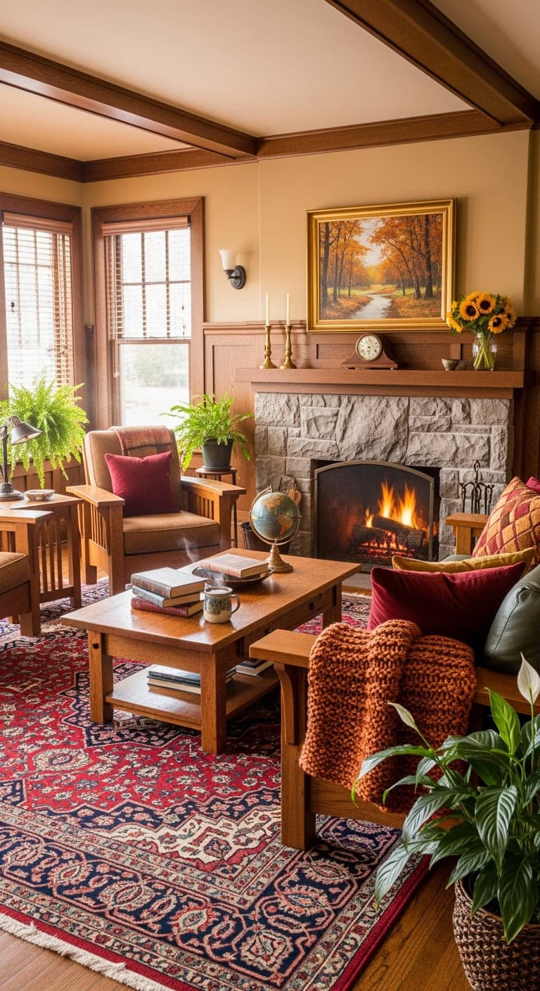 black brick oak built ins