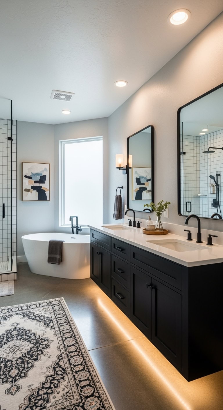 bold dramatic bathroom statement