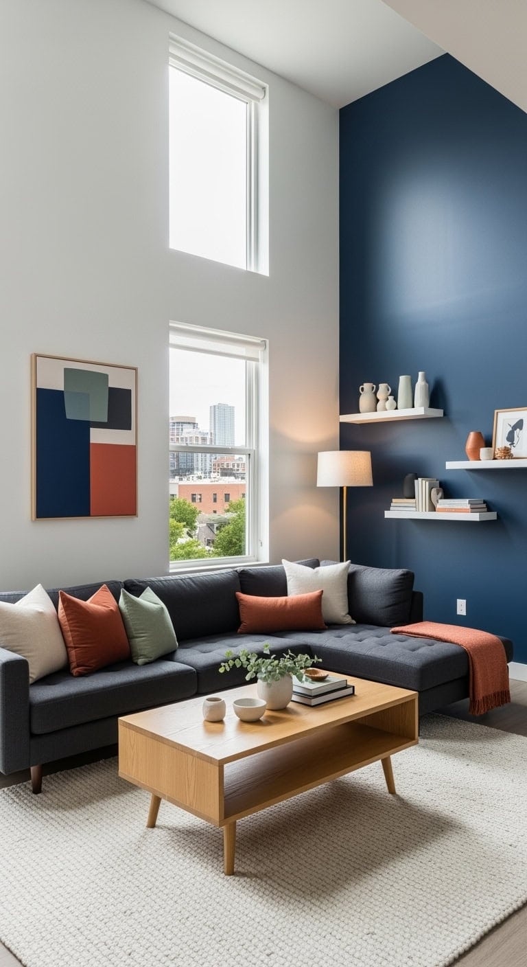 two tone neutral bold accents