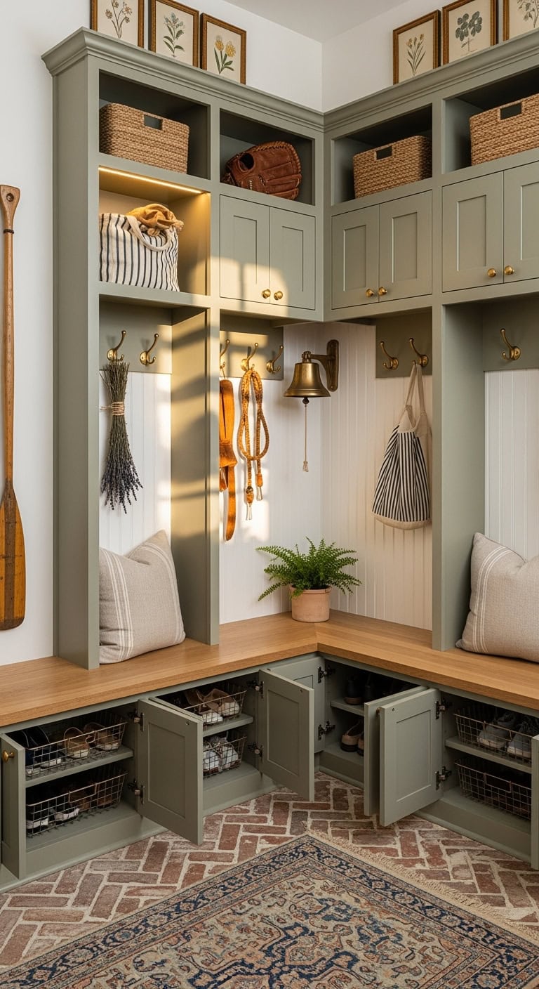 custom mudroom cabinet lockers