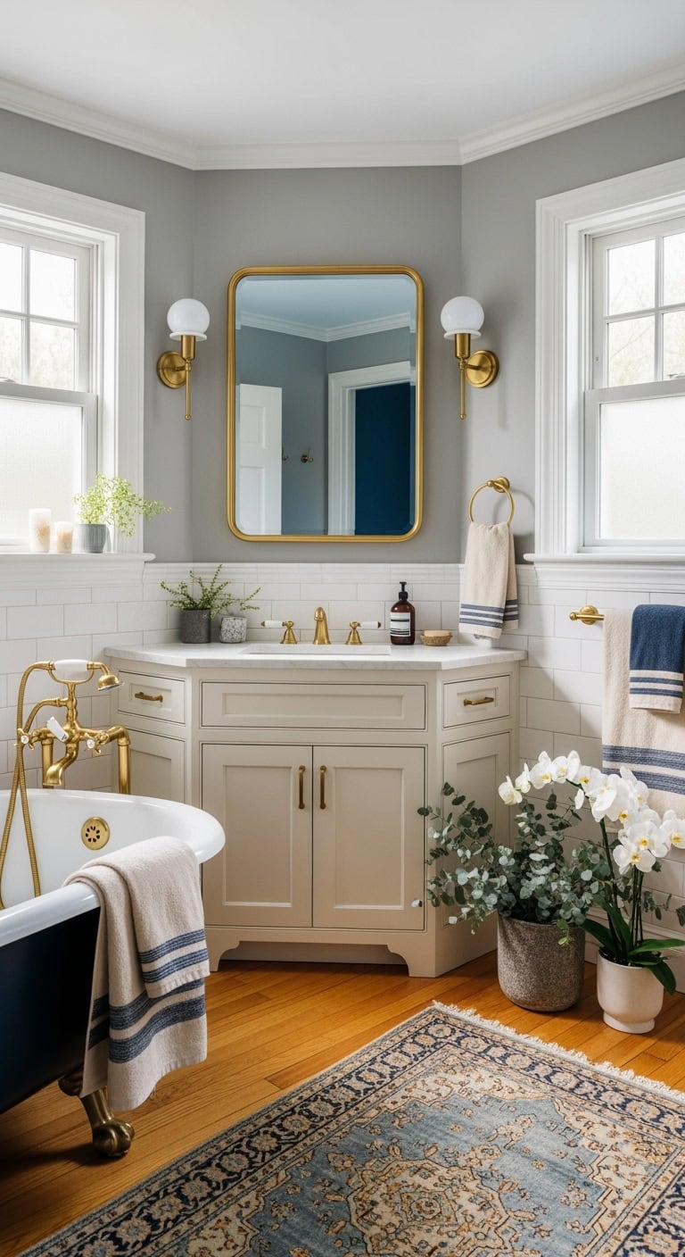 glamorous functional bathroom statement piece