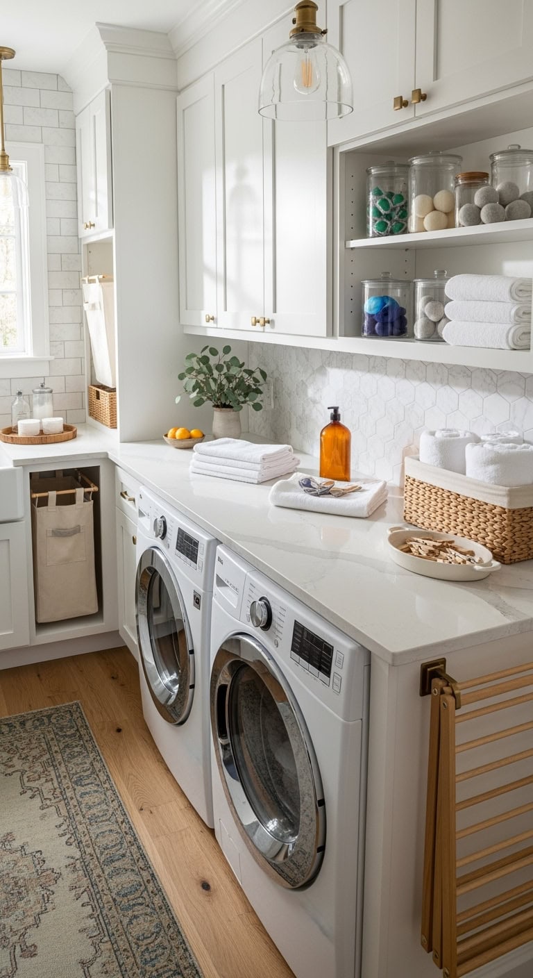 stealthy seamless spacious laundry hideaway