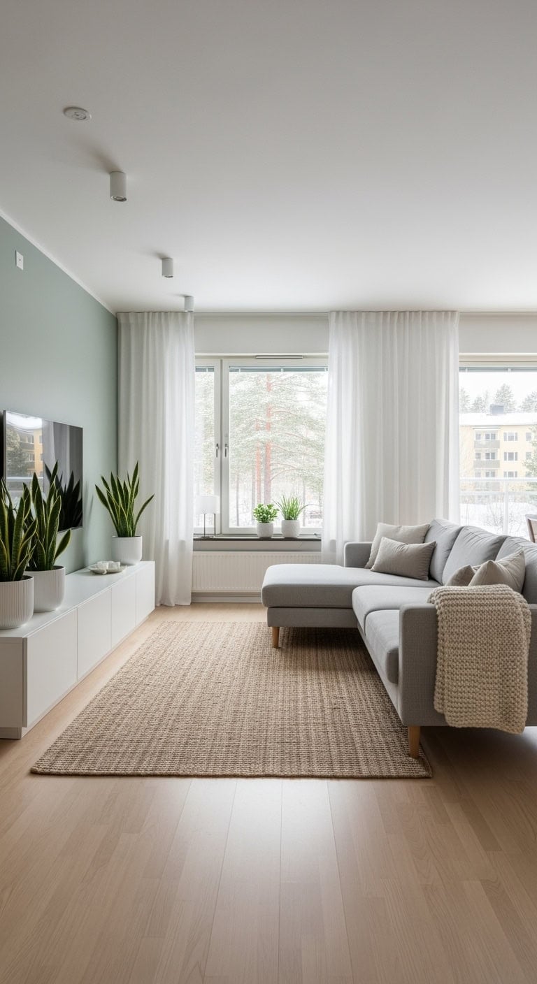 minimal nordic cozy living