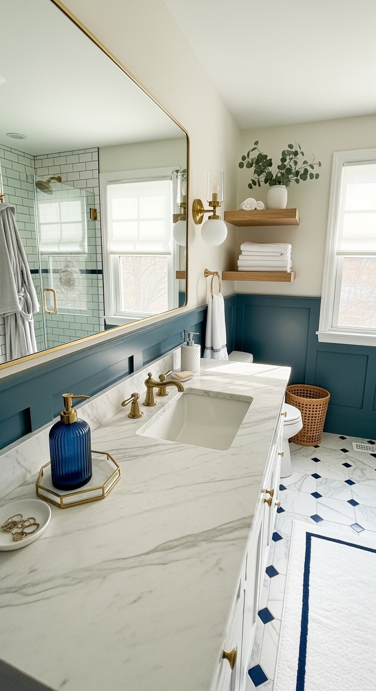 elegant navy glass soap dispensers