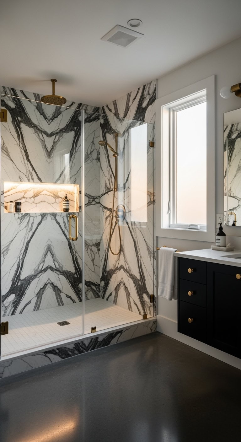 dramatic formal fabulous streamlined shower