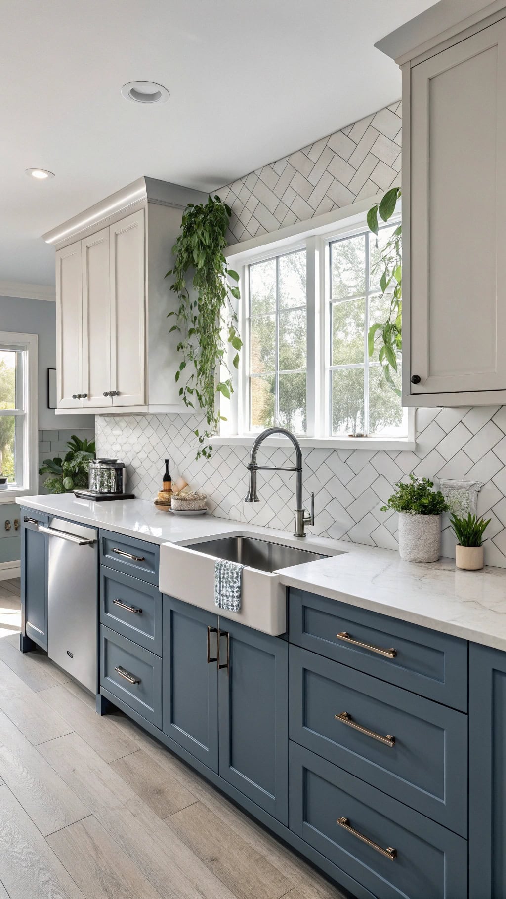 waterfall island design elegance