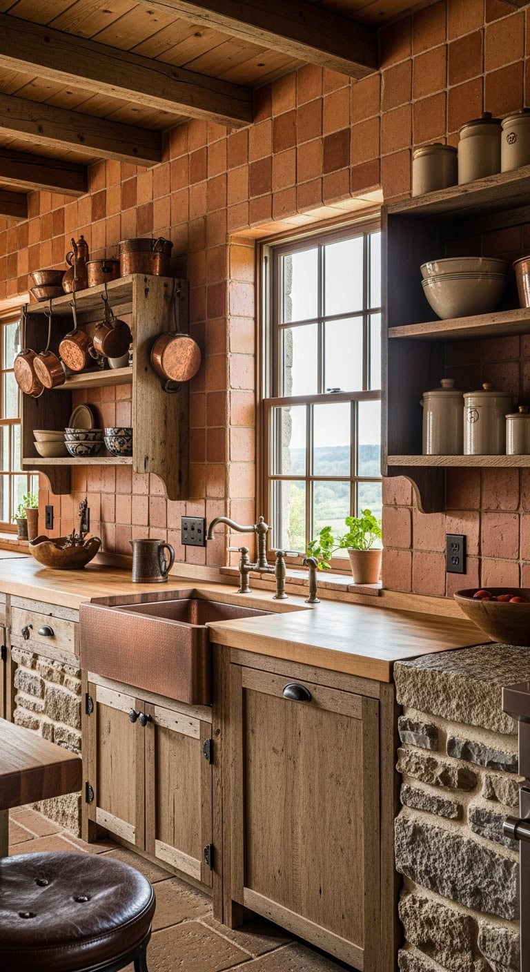 cozy rustic terracotta kitchen charm