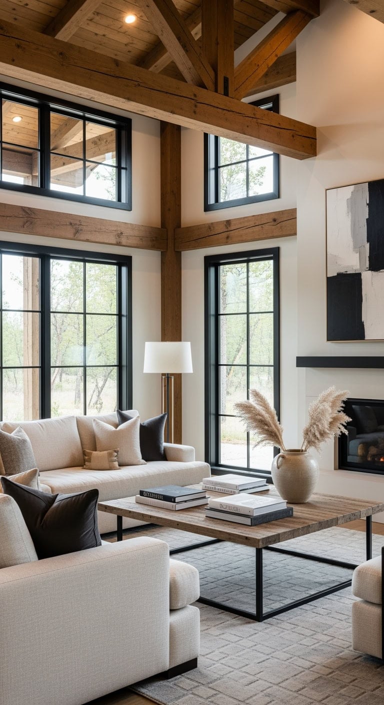 rustic wood black accents