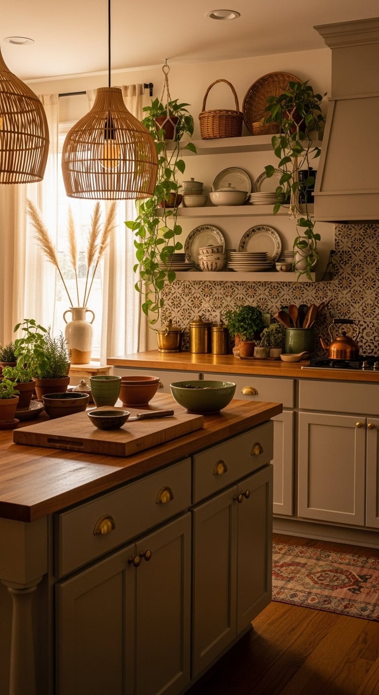 bohemian kitchen style elements