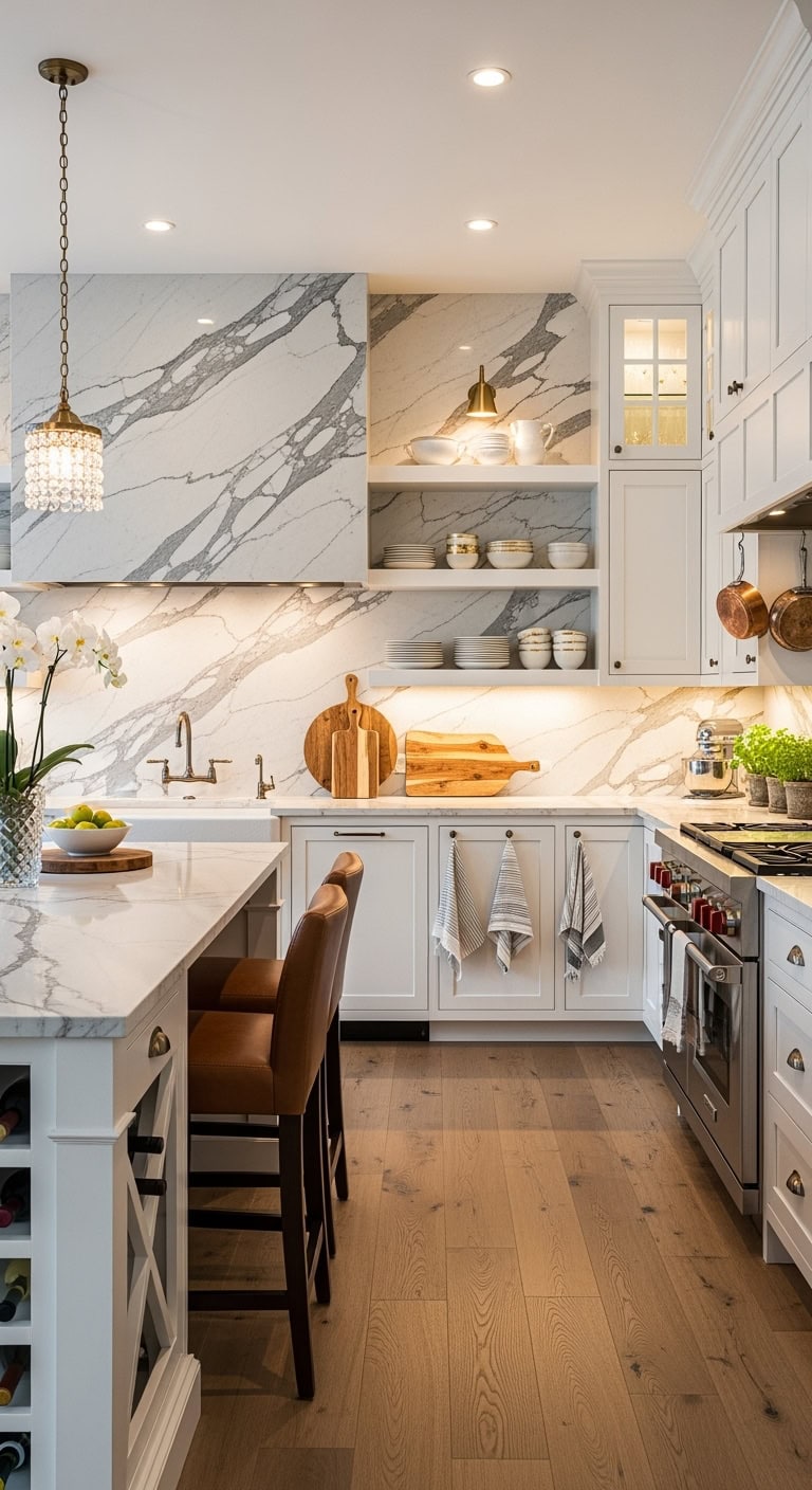 luxury white kitchen elegance
