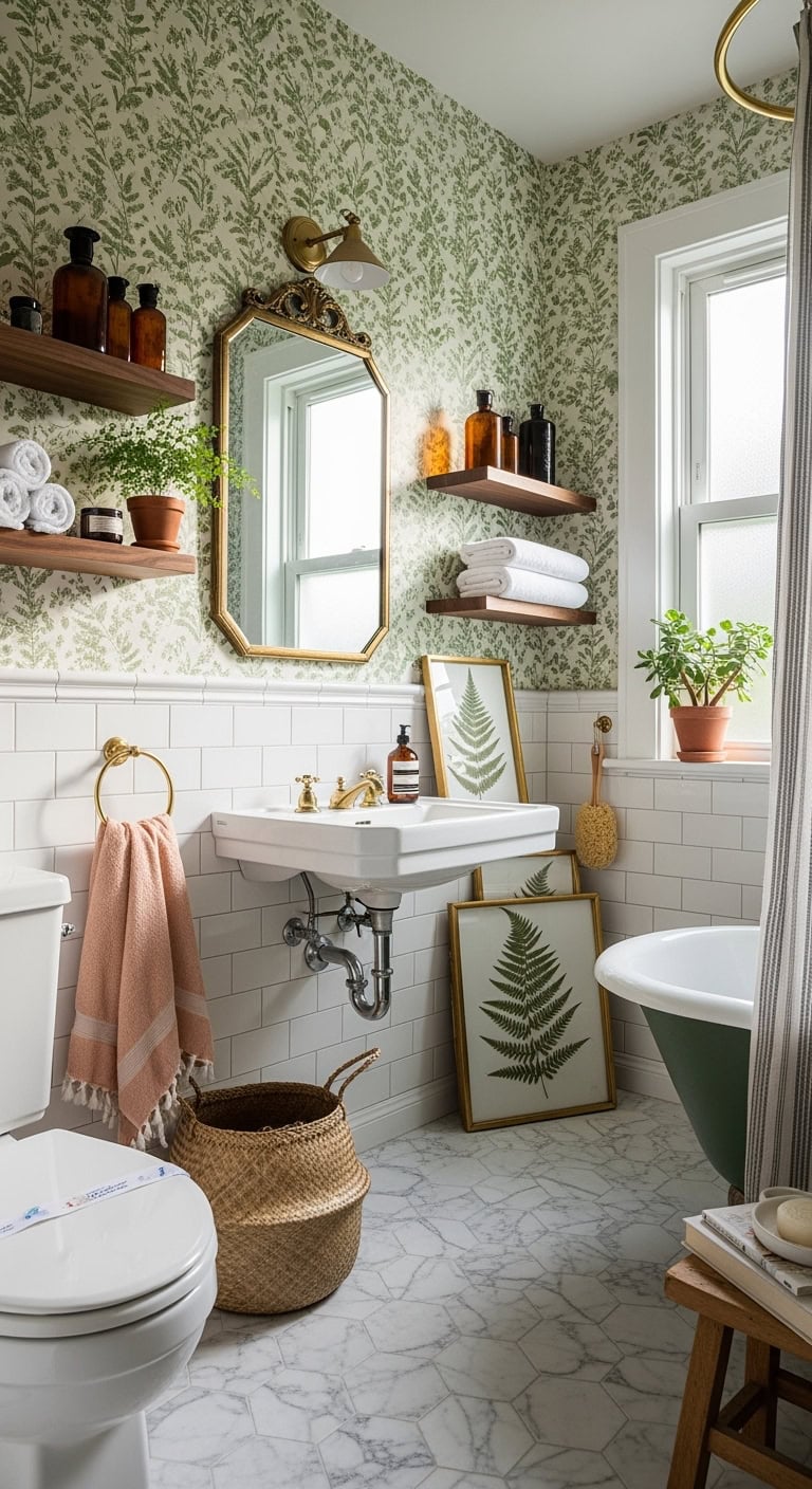 lush dramatic indoor jungle wallpaper