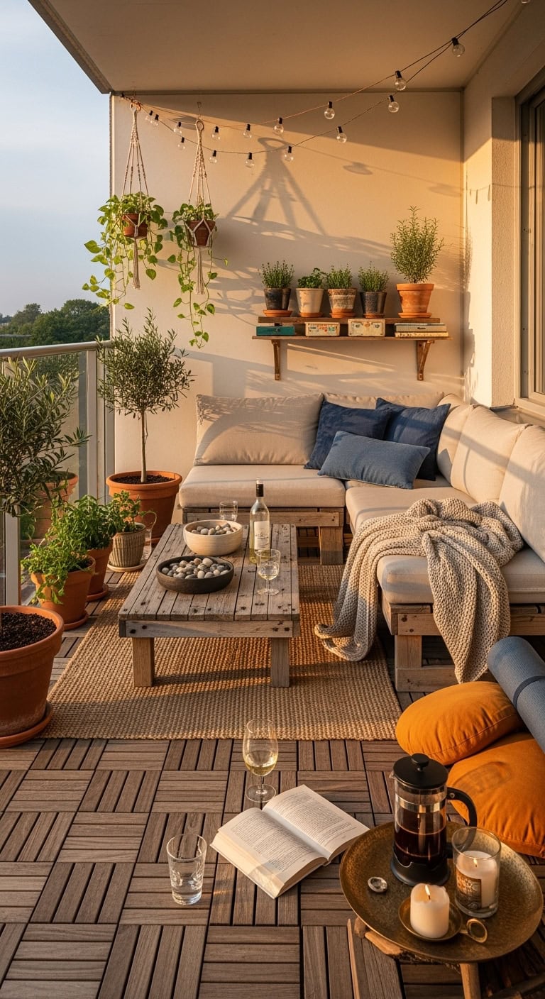 rustic herb drying balcony paradise