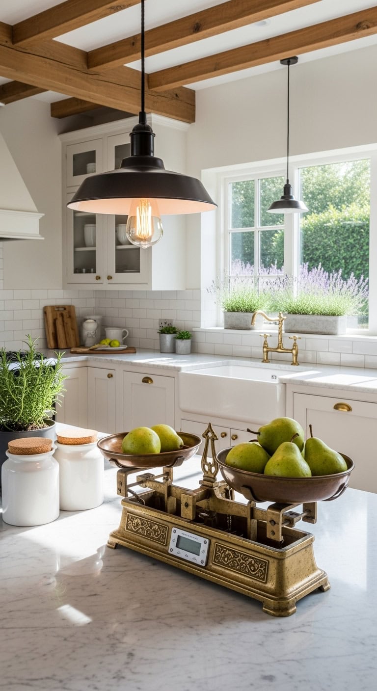 charming vintage scales with digital functionality