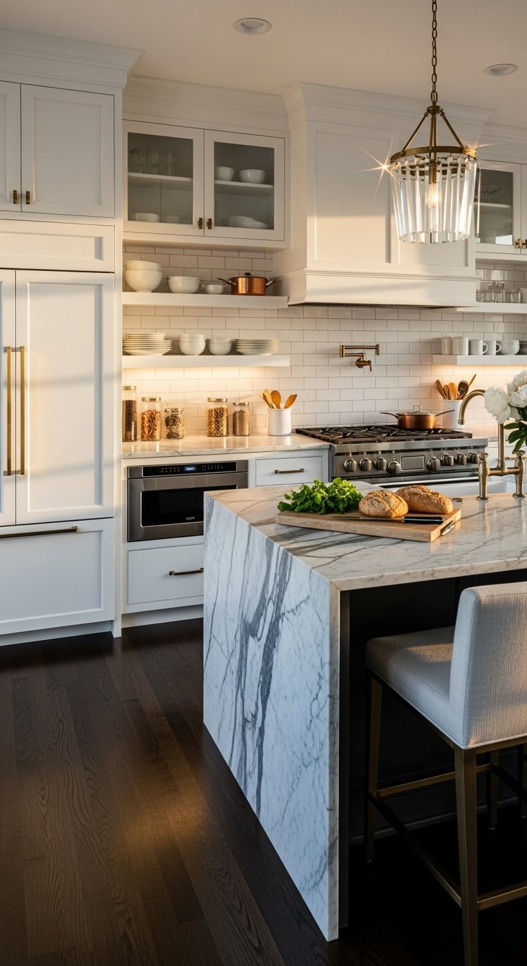 luxury white kitchen elegance