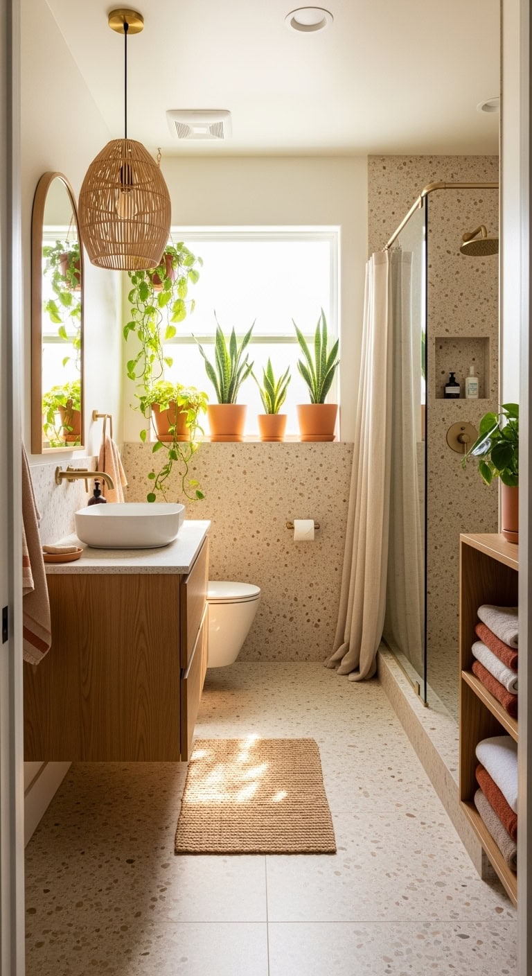 desert modern terracotta bathroom aesthetic