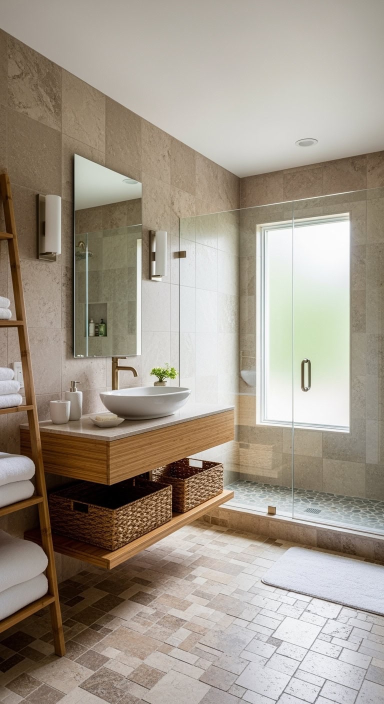 warm taupe bamboo spa