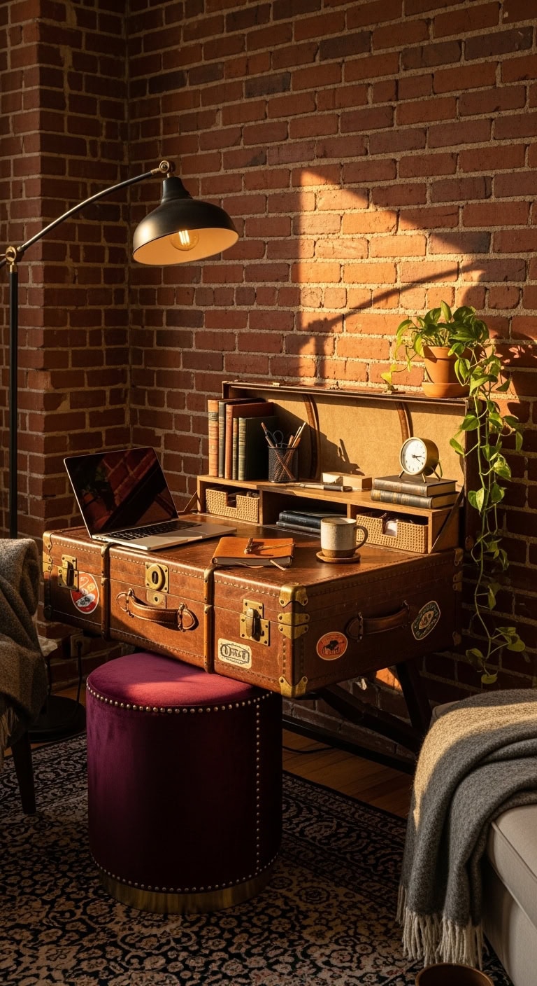 repurposed antique trunk meets modern efficiency