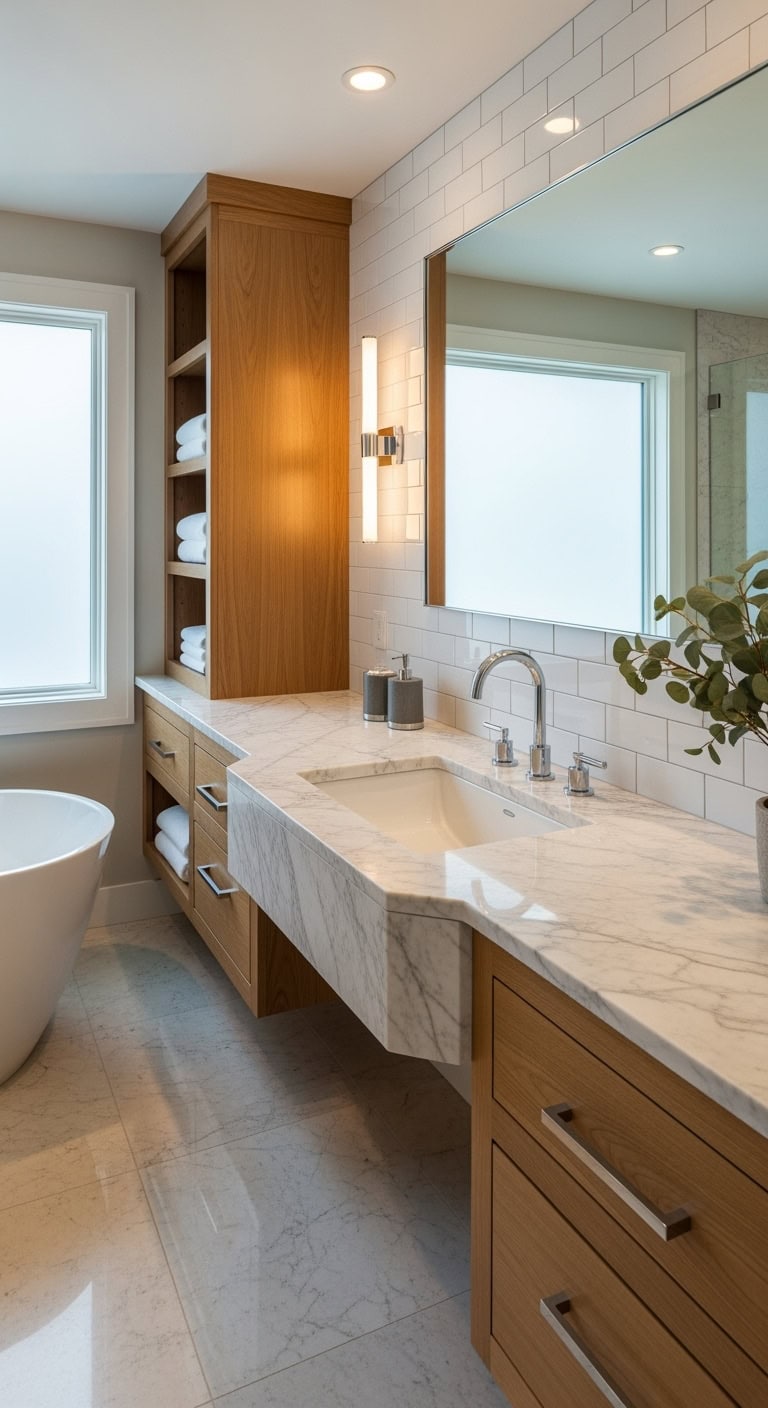 sleek functional undermount sink integration