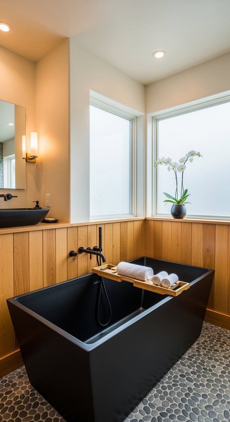 minimalist monochrome meditation sanctuary