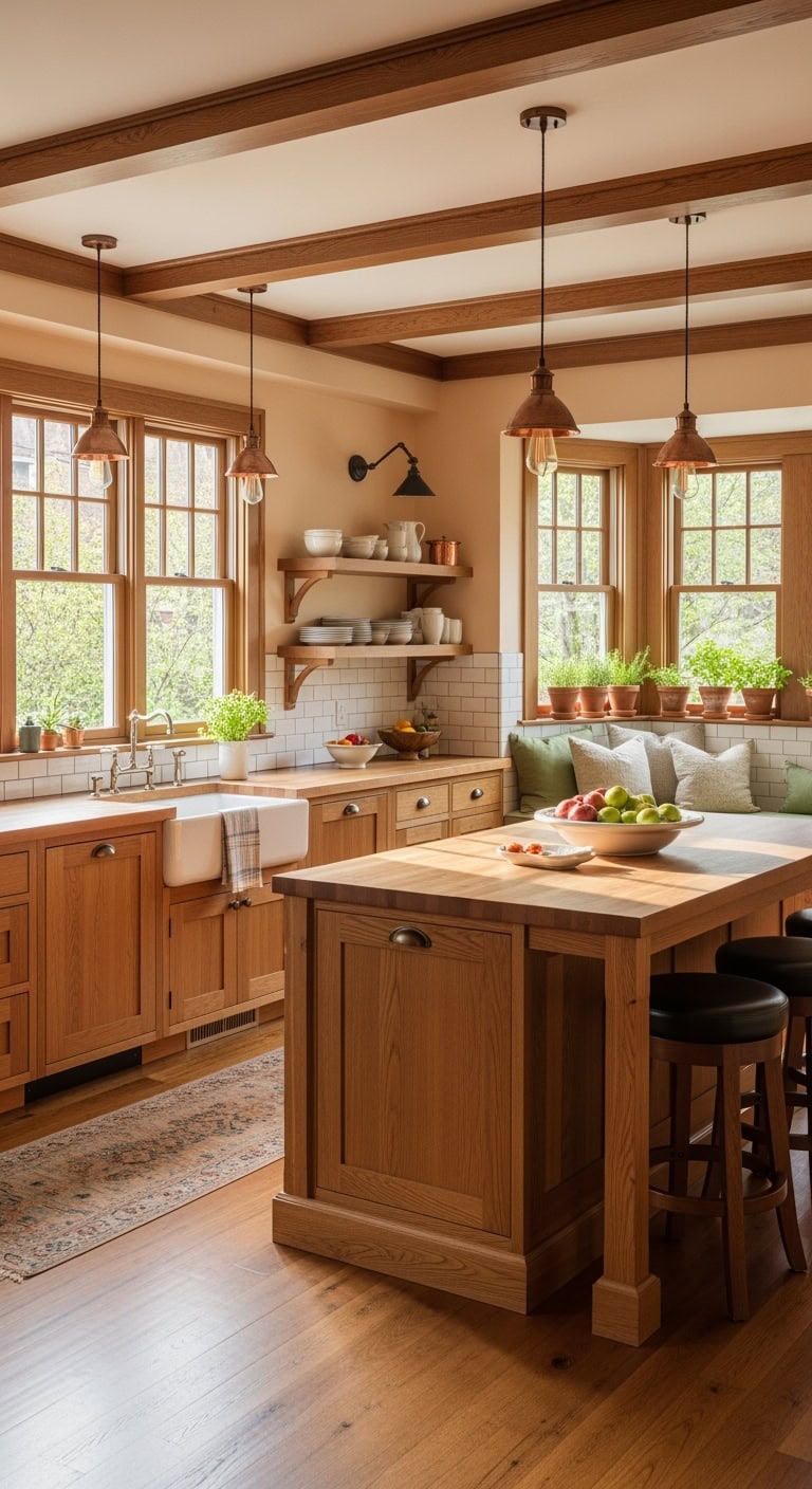 craftsman kitchen with warmth
