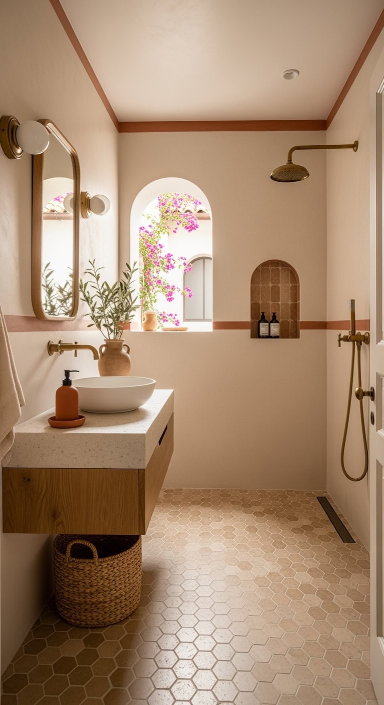 mediterranean inspired terracotta beige oasis