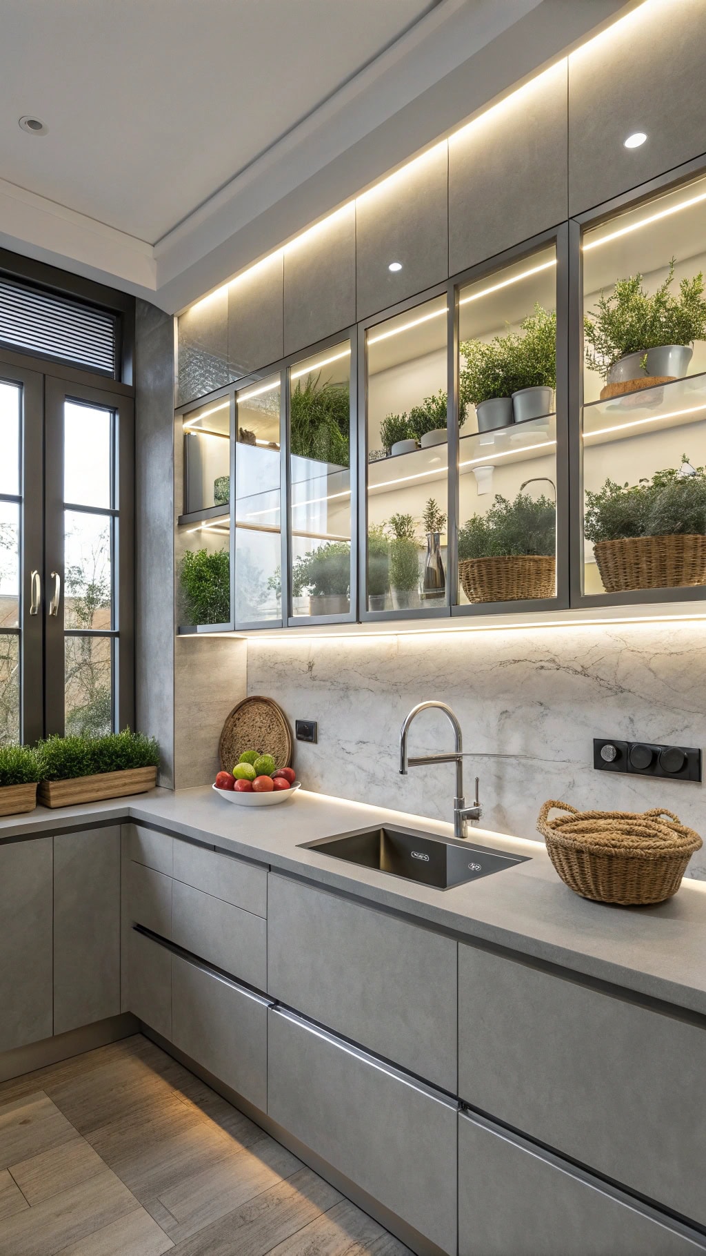 sophisticated smoked gray panels