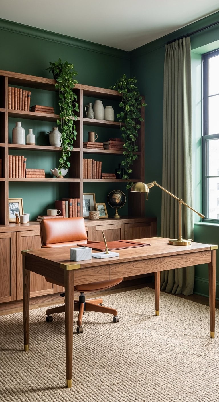 moody yet energizing emerald oasis