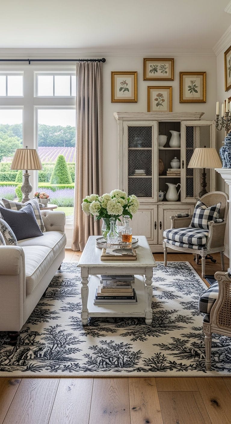 parisian toile meets vintage