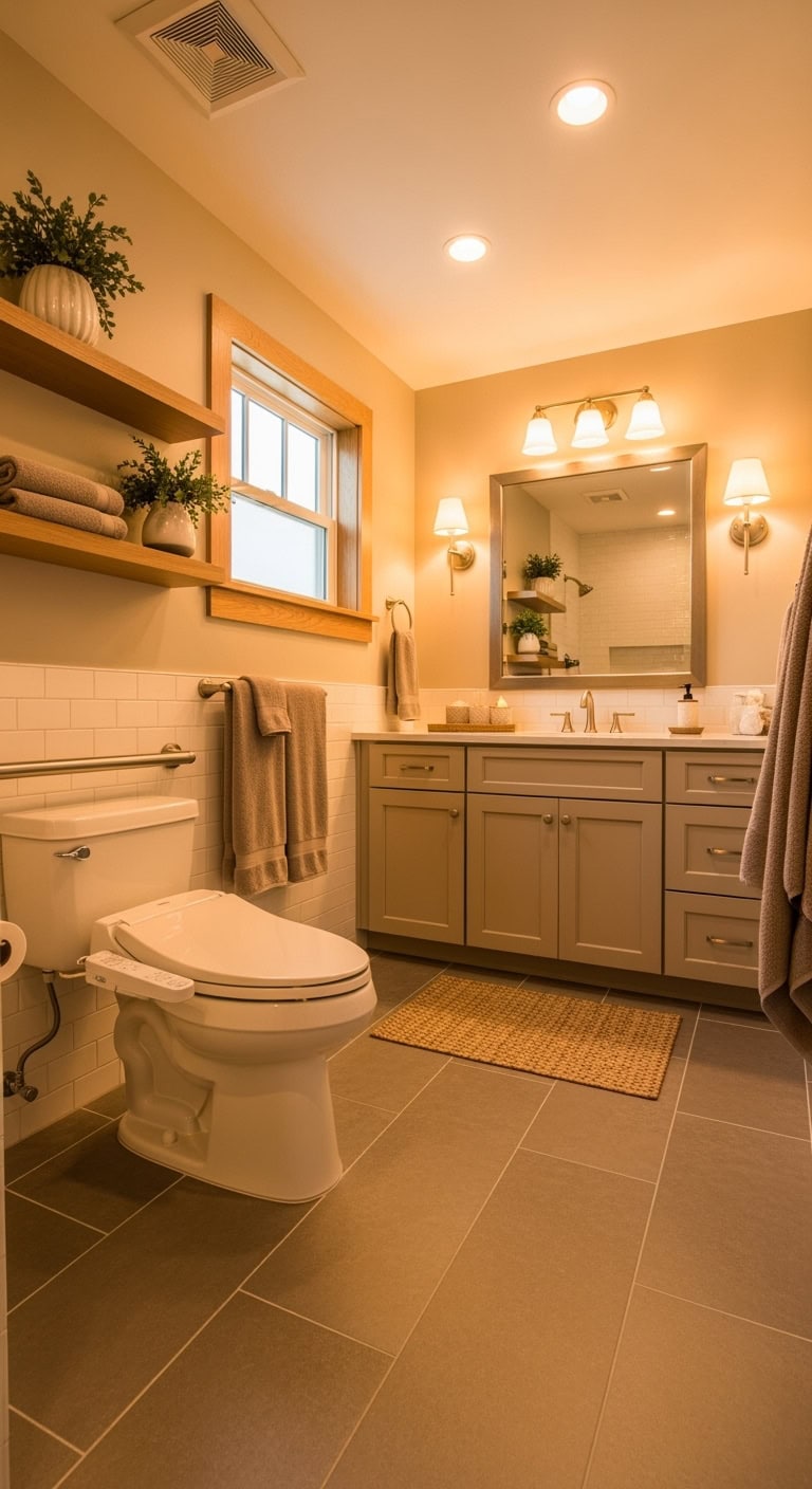 beige comfort height toilet essentials